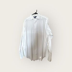 Polo by Ralph Lauren Mens Dress Shirt Estate Cotton White Size 16.5-33